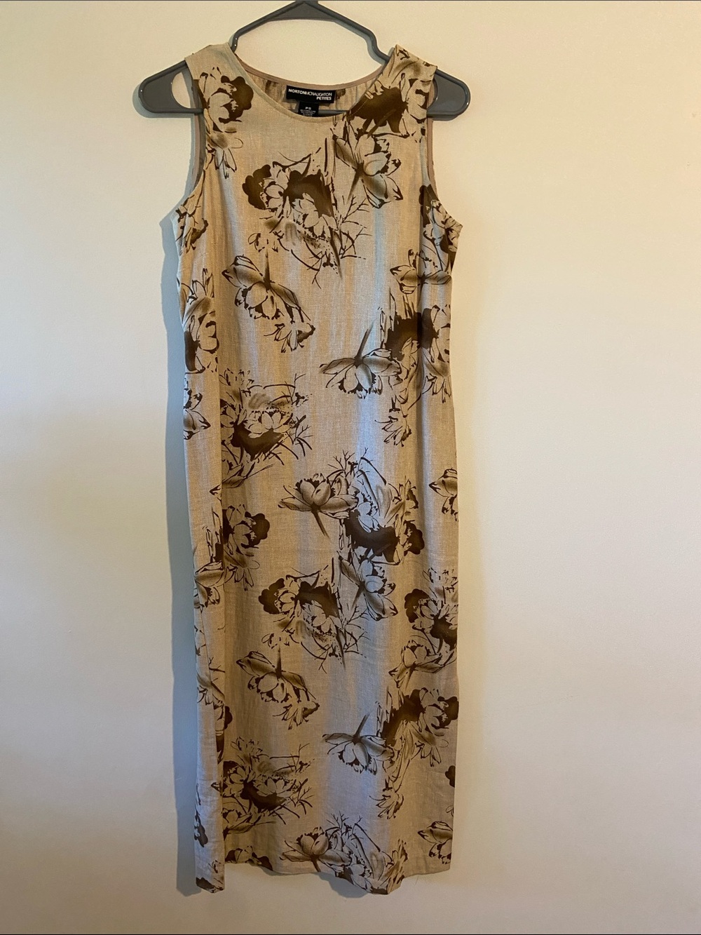 Norton McNaughton Beige Floral Maxi Dress